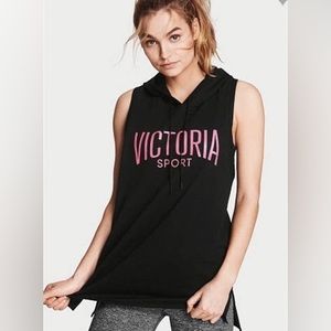 VICTORIA SPORT Oversized Sleeveless Hoodie